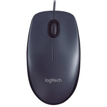 罗技（Logitech）M90 有线鼠标 黑色 罗技经典有线鼠标：全尺寸手感舒适、双手